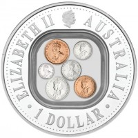 Silver coin Australia KM# 842 ELIZABETH II. AUSTRALIA. 1 DOLLAR. IRB.