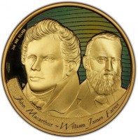 Silver coin Australia KM# 845 1oz 999 SILVER. P. WR. John Macarthur - William Farrer.