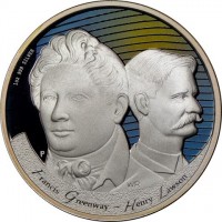 Silver coin Australia KM# 847 1oz 999 SILVER. P. WR. Francis Greenway - Henry Lawson.