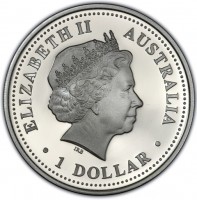 Silver coin Australia KM# 941 ELIZABETH II. AUSTRALIA. 1 DOLLAR. IRB.