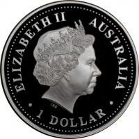 Silver coin Australia KM# 943 ELIZABETH II. AUSTRALIA. 1 DOLLAR. IRB.