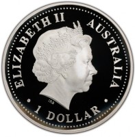 Silver coin Australia KM# 1008 ELIZABETH II. AUSTRALIA. 1 DOLLAR. IRB.