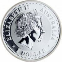 Silver coin Australia ELIZABETH II. AUSTRALIA. 1 DOLLAR. IRB.