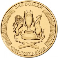 ONE DOLLAR. THE ASHES. 1882-2007 ASHES.