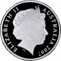 Silver coin Australia KM# 828a ELIZABETH II. AUSTRALIA 2007. IRB.