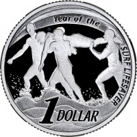 Year of the SURF LIFESAVER. I DOLLAR.