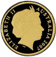 Gold coin Australia KM# 828b ELIZABETH II. AUSTRALIA 2007. IRB.