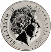 Silver coin Australia KM# 851b ELIZABETH II. AUSTRALIA 2007. IRB.