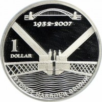 Silver coin Australia KM# 1016 1932-2007. 1 DOLLAR SYDNEY HARBOUR BRIDGE.