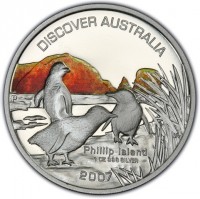 DISCOVER AUSTRALIA. P JR. Phillip Island. 1 OZ 999 SILVER.