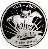 1932 - 2007. WR. PHAR LAP. 75TH ANNIVERSARY. P.