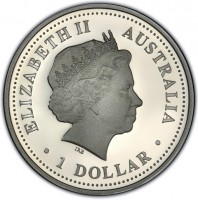 Silver coin Australia KM# 1020 ELIZABETH II. AUSTRALIA. 1 DOLLAR. IRB.