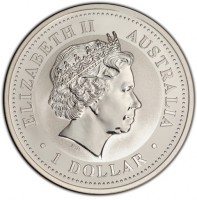 Silver coin Australia ELIZABETH II. AUSTRALIA 2007. 1 DOLLAR. IRB.