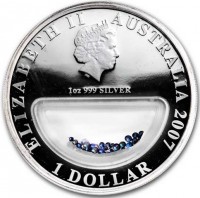 Silver coin Australia ELIZABETH II. AUSTRALIA 2007. 1oz 999 SILVER. 1 DOLLAR. IRB.
