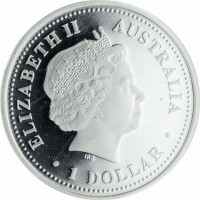 Silver coin Australia KM# 1021 ELIZABETH II. AUSTRALIA 1 DOLLAR. IRB.