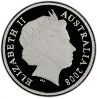 Silver coin Australia KM# 1047a ELIZABETH II. AUSTRALIA 2008. IRB.