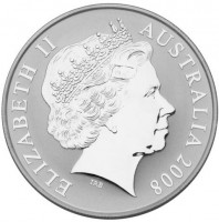Silver coin Australia KM# 1061b ELIZABETH II. AUSTRALIA 2008. IRB.