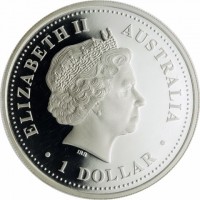Silver coin Australia KM# 1183 ELIZABETH II. AUSTRALIA. 1 DOLLAR. IRB.