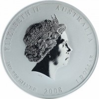 Silver coin Australia KM# 1755 ELIZABETH II AUSTRALIA. IRB. 1oz 999 SILVER 2008 1 DOLLAR.