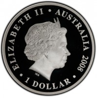 ELIZABETH II. AUSTRALIA 2008. 1 DOLLAR. IRB.