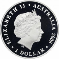 ELIZABETH II. AUSTRALIA 2008. 1 DOLLAR. IRB.