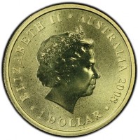Aluminium Bronze coin Australia ELIZABETH II. AUSTRALIA 2008. 1 DOLLAR. IRB.