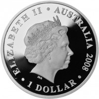 ELIZABETH II. AUSTRALIA 2008. 1 DOLLAR. IRB.