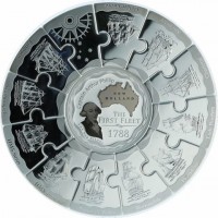 Captain Arthur Phillip. NEW HOLLAND. THE FIRST FLEET 1788. 1oz 999 Silver. P. GM.