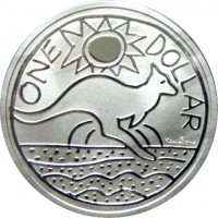 Copper-Nickel coin Australia KM# 1082 ONE DOLLAR. Ken Done.