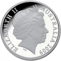 Silver coin Australia KM# 1087a ELIZABETH II. AUSTRALIA 2009. IRB.