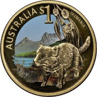 AUSTRALIA $1 TASMANIA. P. EM.