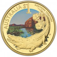 Aluminium Bronze coin Australia KM# 1097 AUSTRALIA $1 NORTHERN TERRITORY. P. EM.