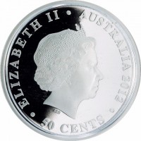 Silver coin Australia KM# 1801 ELIZABETH II. AUSTRALIA 2012. 50 CENTS. IRB.