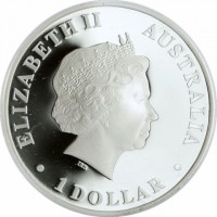 Silver coin Australia KM# 1212 ELIZABETH II. AUSTRALIA 1 DOLLAR. IRB.
