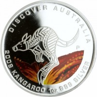 DISCOVER AUSTRALIA. DB P. 2009 KANGAROO 1oz 999 SILVER.