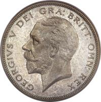 United Kingdom coin 1/2 Crown - George V (1927 - 1936) obverse obverse of 1/2 Crown - George V (1927 - 1936) coin with KM# 835 from United Kingdom. Inscription: GEORGIVS V DEI GRA: BRITT: OMN: REX