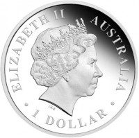 Silver coin Australia KM# 1216 ELIZABETH II. AUSTRALIA. 1 DOLLAR. IRB.