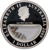 ELIZABETH II. AUSTRALIA 2009. 1oz 999 SILVER. 1 DOLLAR. IRB.