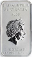 Silver coin Australia KM# 1267 ELIZABETH II. AUSTRALIA. 2009. IRB. 1 DOLLAR. 1oz 999 SILVER.