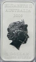 Silver coin Australia KM# 1268 ELIZABETH II. AUSTRALIA. 2009. IRB. 1 DOLLAR. 1oz 999 SILVER.