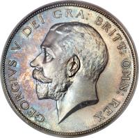 United Kingdom coin 1/2 Crown - George V (1911 - 1919) obverse obverse of 1/2 Crown - George V (1911 - 1919) coin with KM# 818 from United Kingdom. Inscription: GEORGIVS V DEI GRA: BRITT: OMN: REX