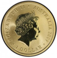 ELIZABETH II. AUSTRALIA 2009. 1 DOLLAR. IRB.