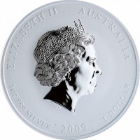 ELIZABETH II AUSTRALIA. IRB. 1oz 999 SILVER 2009 1 DOLLAR.