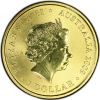 ELIZABETH II. AUSTRALIA 2009. 1 DOLLAR. IRB.