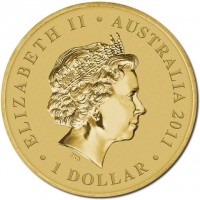 Aluminium Bronze coin Australia KM# 1428 ELIZABETH II. AUSTRALIA 2009. 1 DOLLAR. IRB.