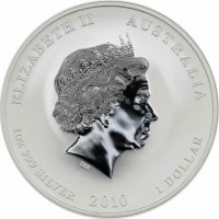 ELIZABETH II AUSTRALIA. IRB. 1oz 999 SILVER 2009 1 DOLLAR.