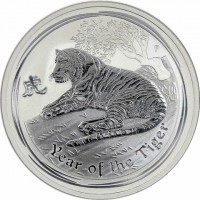 Silver coin Australia KM# 1317 虎. P. Year of the Tiger.