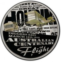Silver coin Australia KM# 1326 DIGGERS REST MARCH 18th 1910. AUSTRALIAN CENTENARY of Flight.