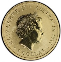 ELIZABETH II. AUSTRALIA 2010. 1 DOLLAR. IRB.