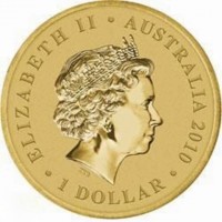 Aluminium Bronze coin Australia KM# 1382 ELIZABETH II. AUSTRALIA 2010. 1 DOLLAR. IRB.